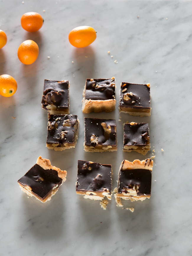 chocolate and caramel tart