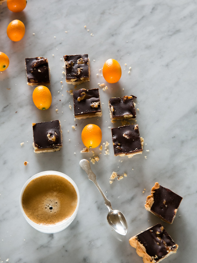 chocolate and caramel tart