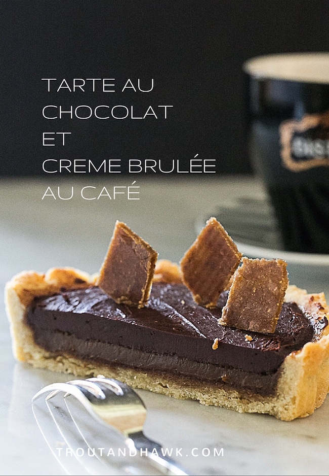 dark chocolate and coffee creme blrulèe tart