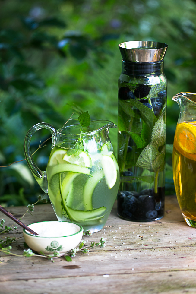 cucumber and lime infused water