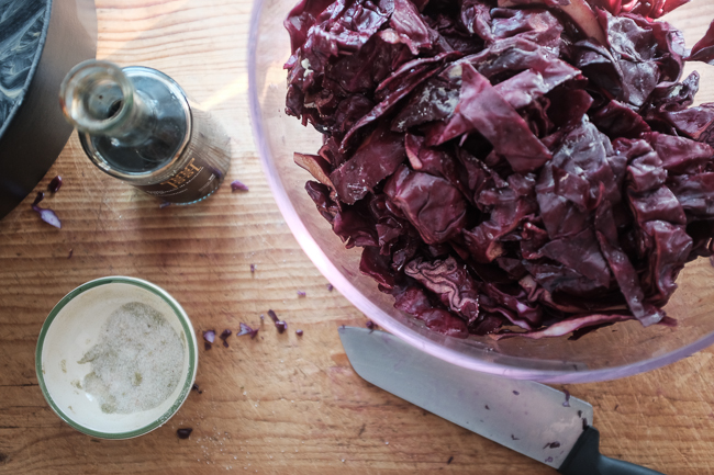 Flemish red cabbage in progress