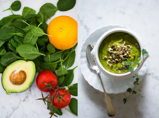 raw spinach soup